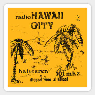 Radio Hawaii City Nederland / Pirate Radio Station Sticker